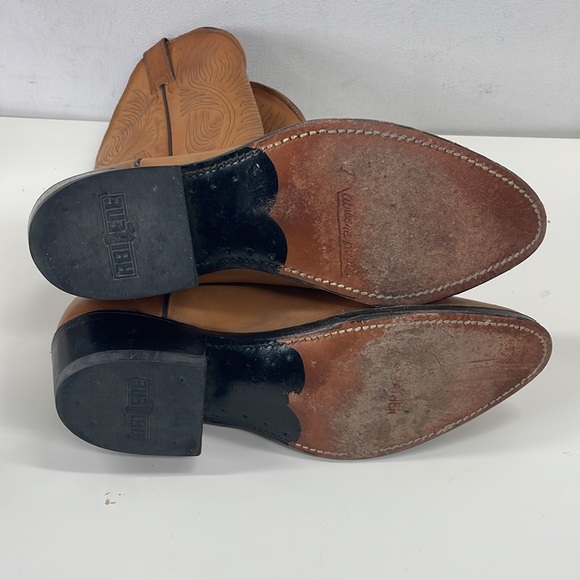 Abilene Womens Western Boots Leather Embroidered Pull On Boots in Brown Size 9.5 - Picture 10 of 14